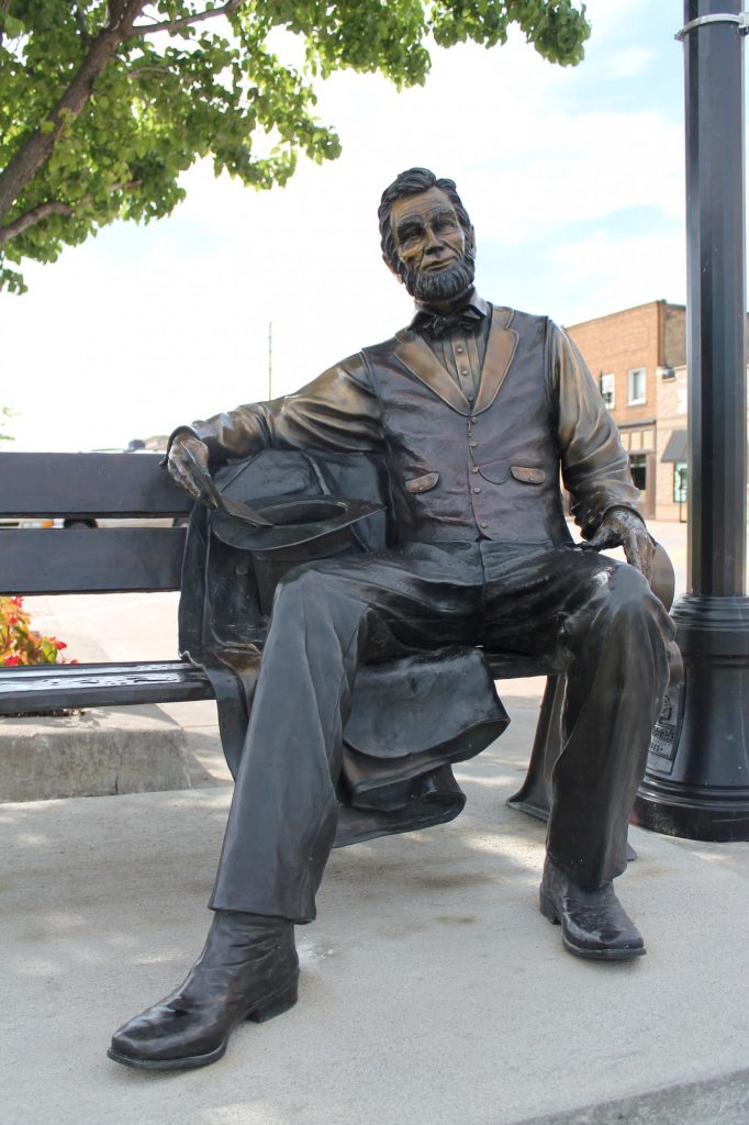 Abraham Lincoln statue in downtown Neenah