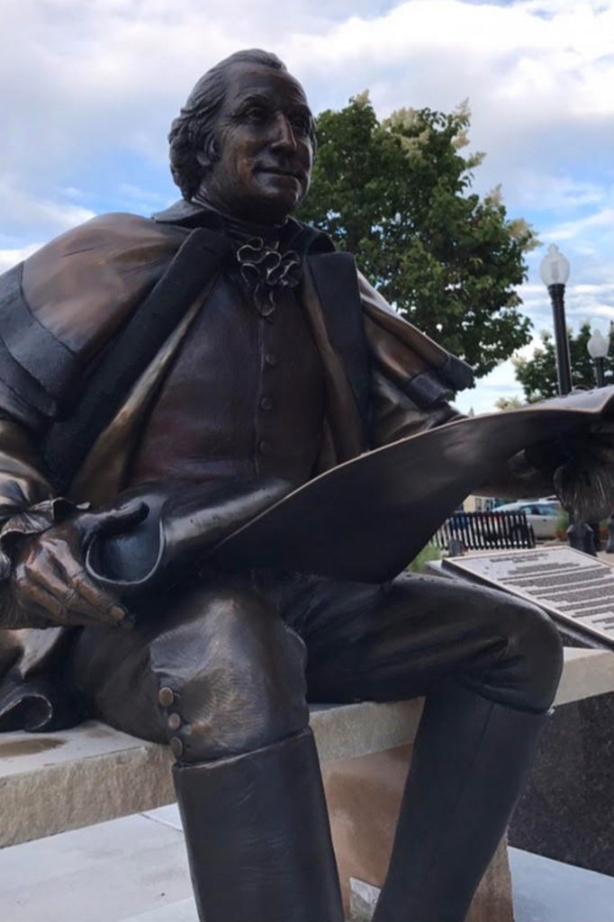 George Washington statue in downtown Neenah