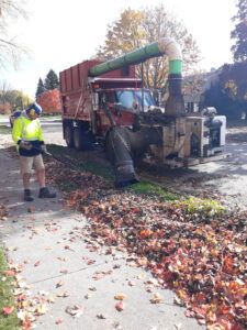 Leaf Truck Collecting Leaves